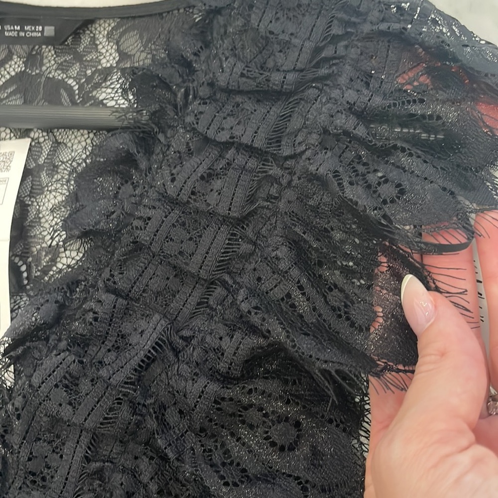 BNWT Zara black lace long dress - Picture 4 of 10